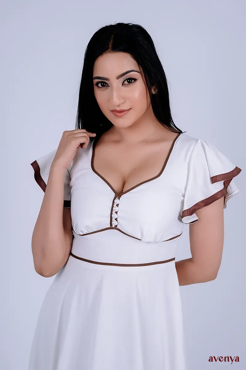 Cream-Flutter-Sleeve-Midi-3