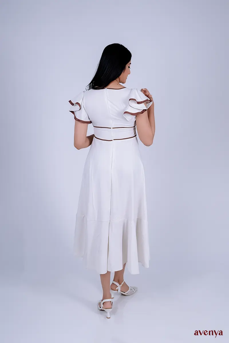 Cream-Flutter-Sleeve-Midi-5