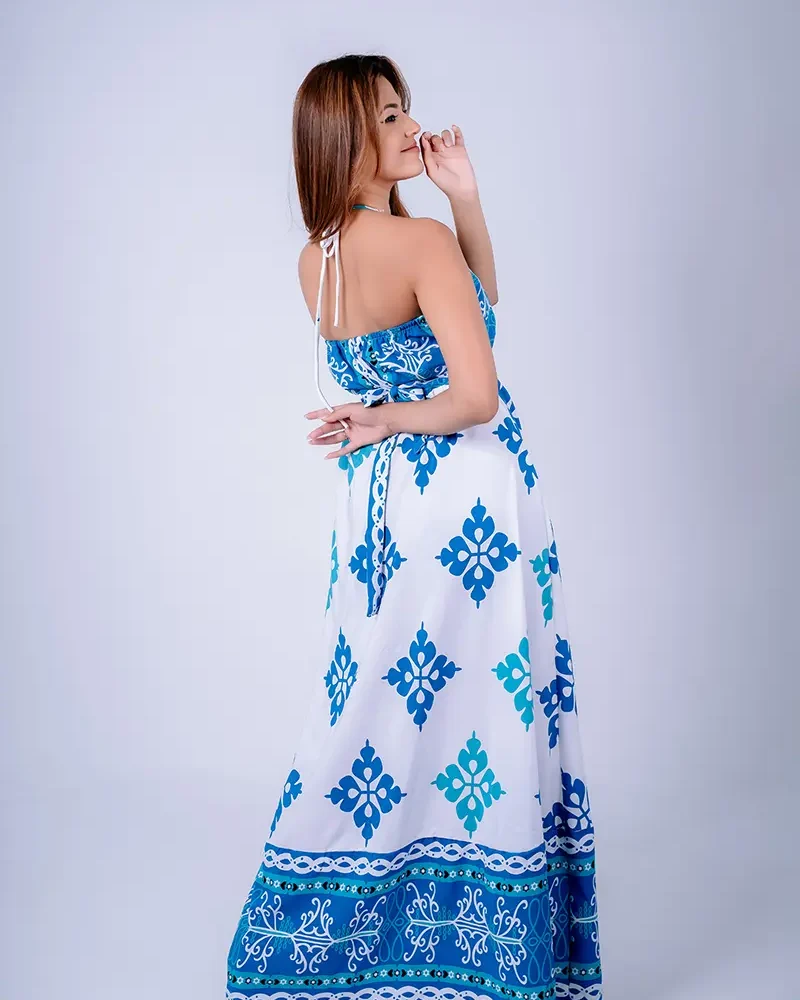 Halter-blue-flora-maxi