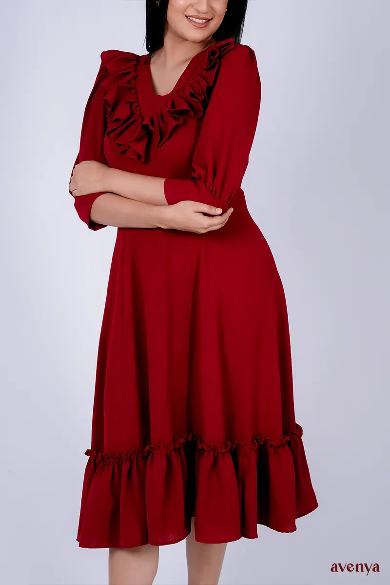 Neera-Ruffle-Tea-Dress-1