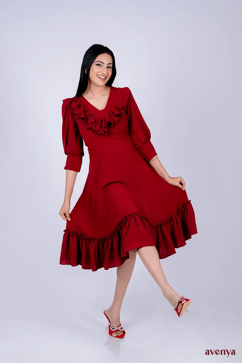 Neera-Ruffle-Tea-Dress