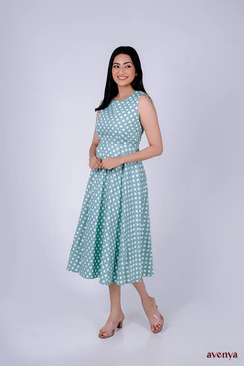 Sage-Polka-Dot-Sleeveless-Midi