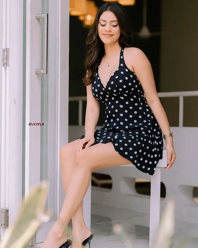 Classic-polka-short-flare-Black